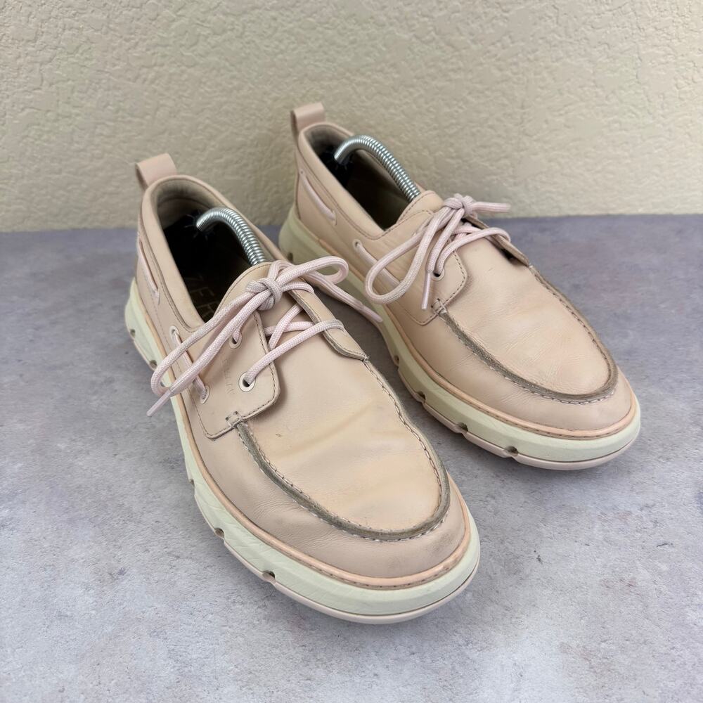 Cole Haan Womens Size 9B Zerogrand Regatta Pink Boat Shoes Slip On Preppy